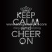 Keep Calm And Cheer On Rhinestone Heat Transfer